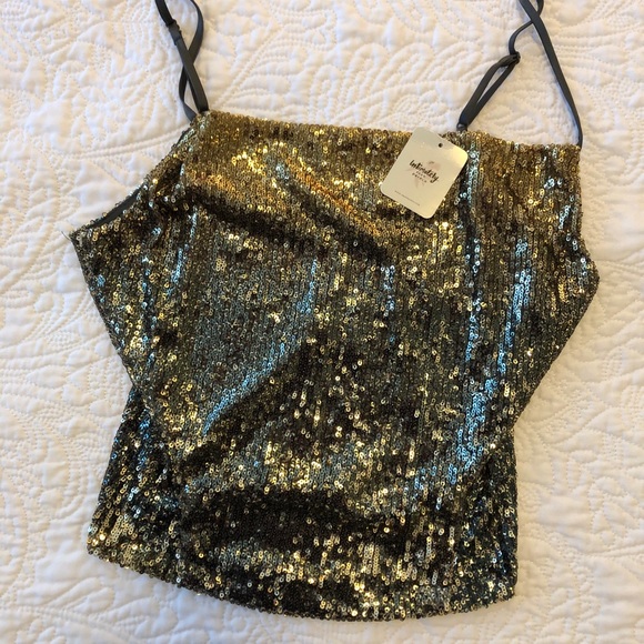 Free People Glitter Sequin Top Stop & Stare Top - Picture 8 of 11